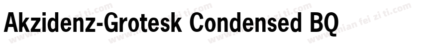 Akzidenz-Grotesk Condensed BQ Bold字体转换